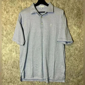 Peter Millar Blue Cotton Polo - Large